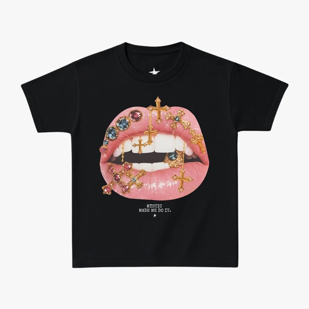 Y2K Cropped Graphic Tee